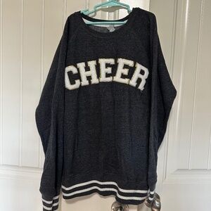 Puffed letters cheer sweatshirt